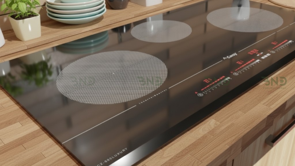 Bếp từ 3 vùng nấu 4