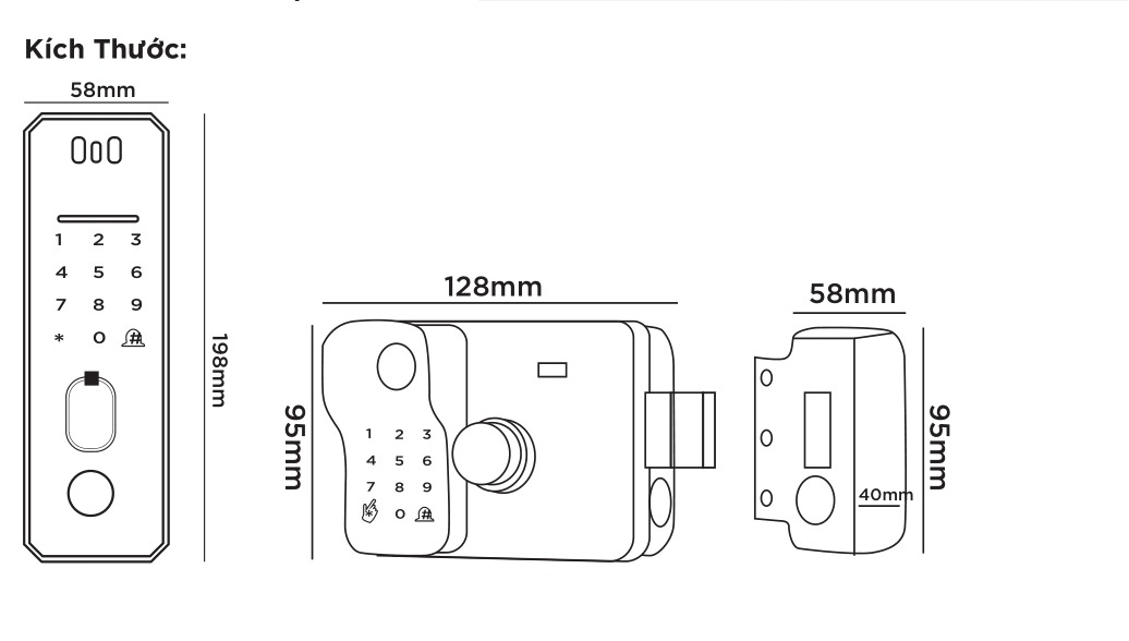 Khoá cửa cổng HUBERT HB-CCI5 3