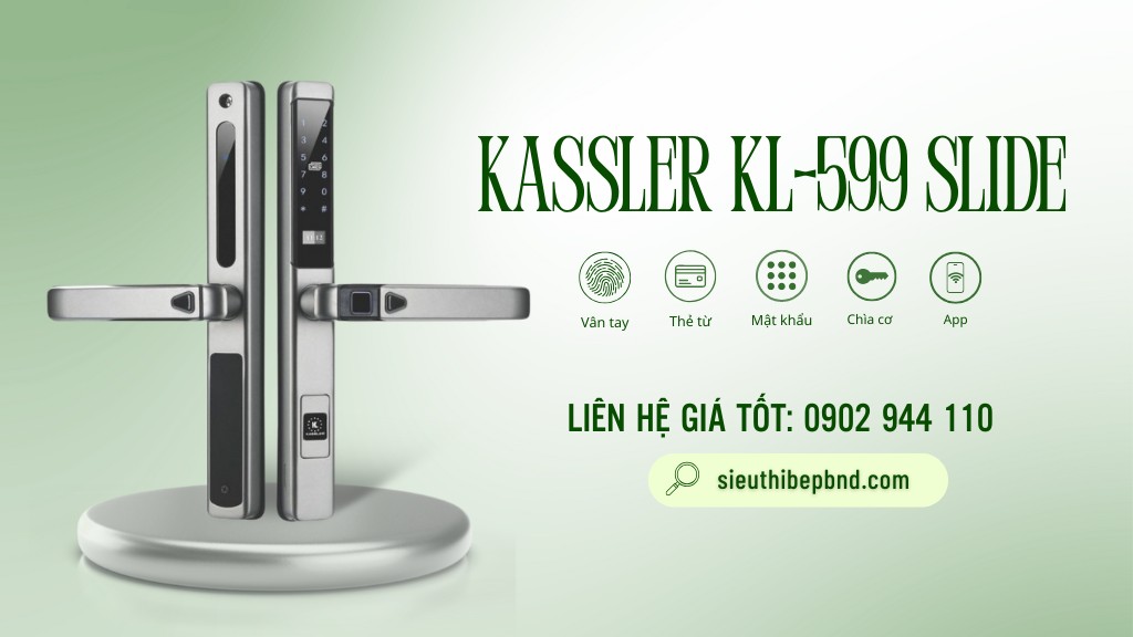Khóa cửa nhôm KASSLER KL-599 SLIDE Gray 01