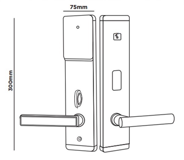 Khóa khách sạn HUBERT HB-KSCG82 Black 02