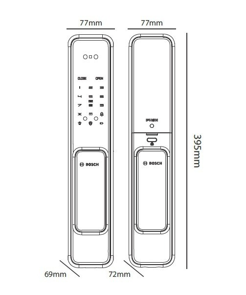 Khóa nhận diện khuôn mặt BOSCH EL 600B-DE Gray 3