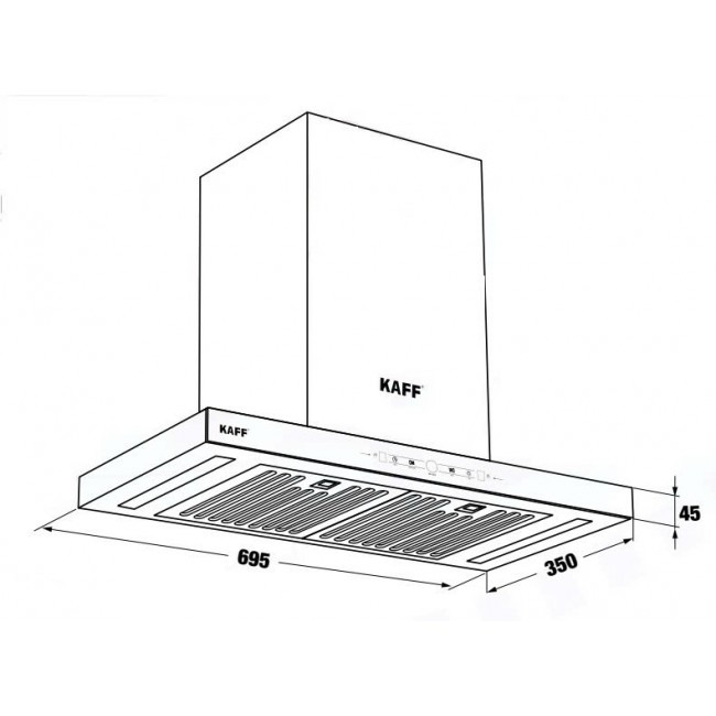 Máy hút mùi vẫy tay KAFF KF-FLAT7735B BOST 2