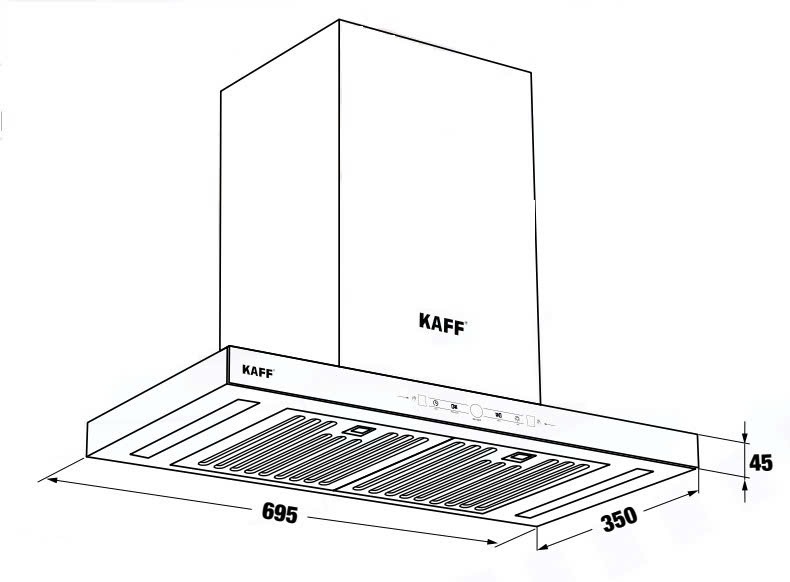 Máy hút mùi vẫy tay KAFF KF-FLAT7735S BOST 4