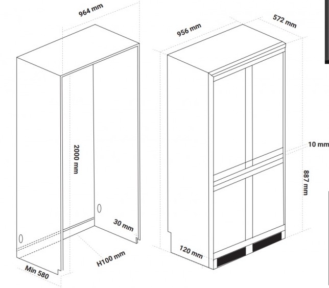 Tủ lạnh âm toàn phần KAFF KF-BI540W LUXURY 2