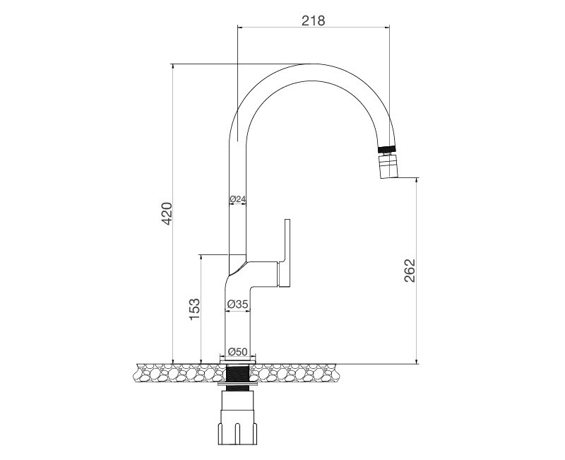 Vòi rửa bát nóng lạnh MALLOCA K2202CR 02