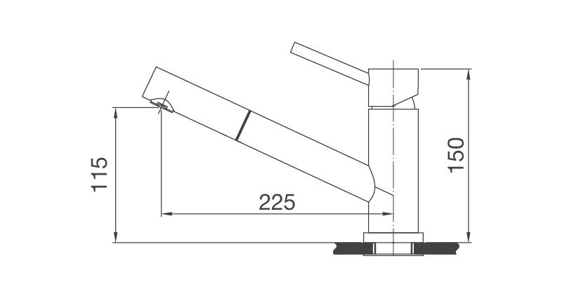 Vòi rửa bát rút dây MALLOCA K110SS 02